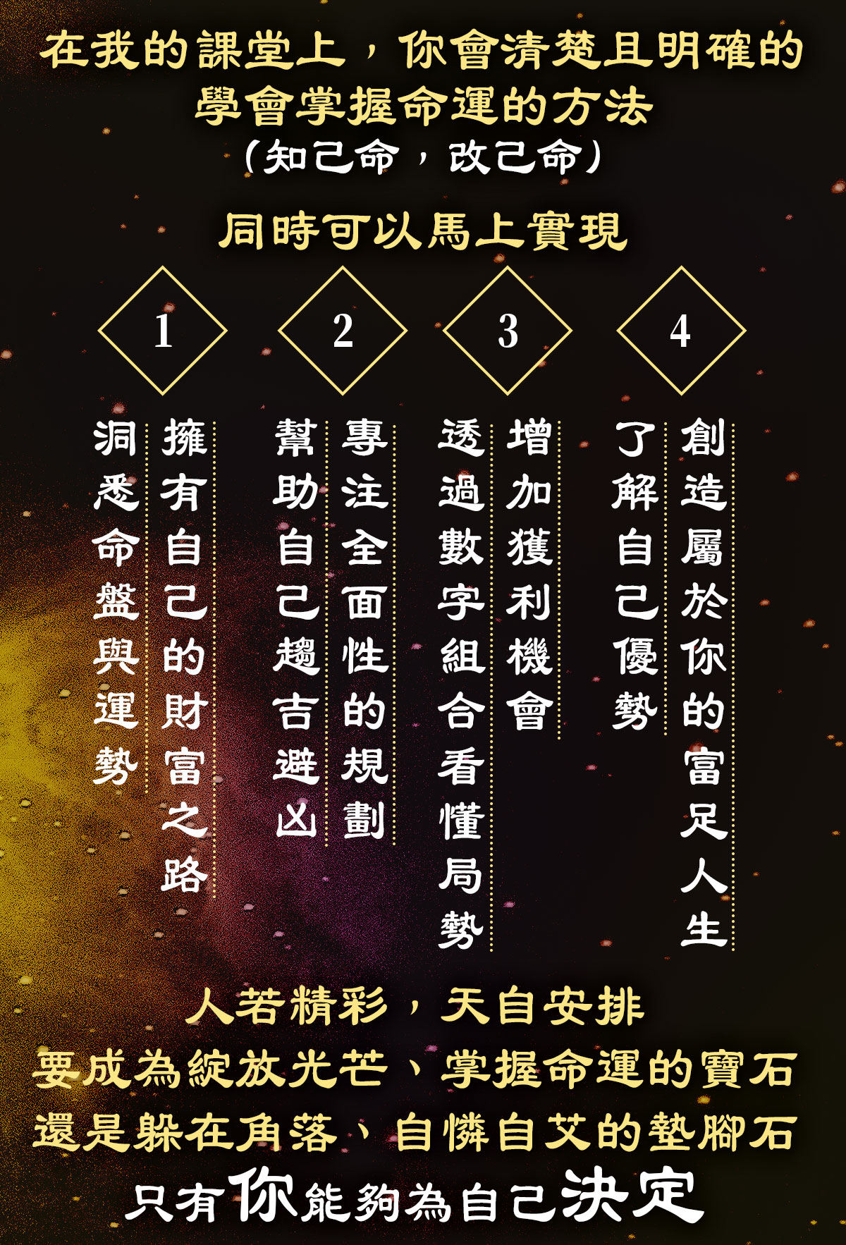 數字易經讓你不再苦惱如何招財運、正財 「公司沒有利潤，賺得很辛苦」 「家具、車子一直壞，總是漏財」 「業績低迷看不見陽光」 「到了一定年紀卻還是苦無存款」 「創業最後沒有結果或是賠錢」 林滿圓數字易經幫你擇好日子、選適合你的手機數字、車牌號、地址、銀行卡密碼.......